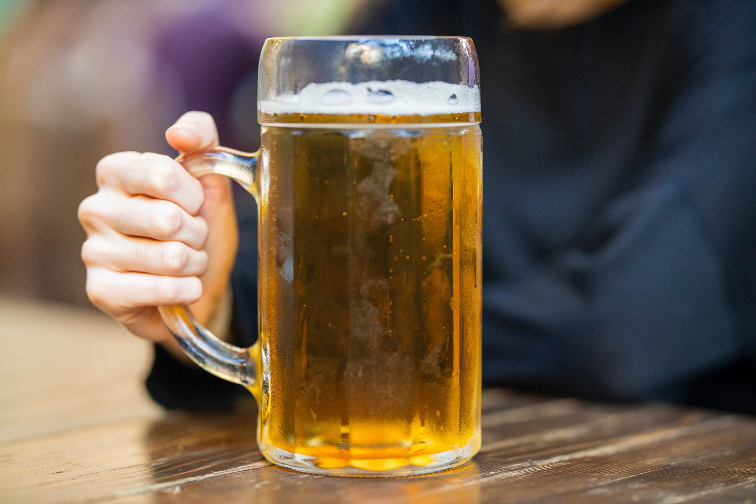 Clear Glass Mug Filled with Beer